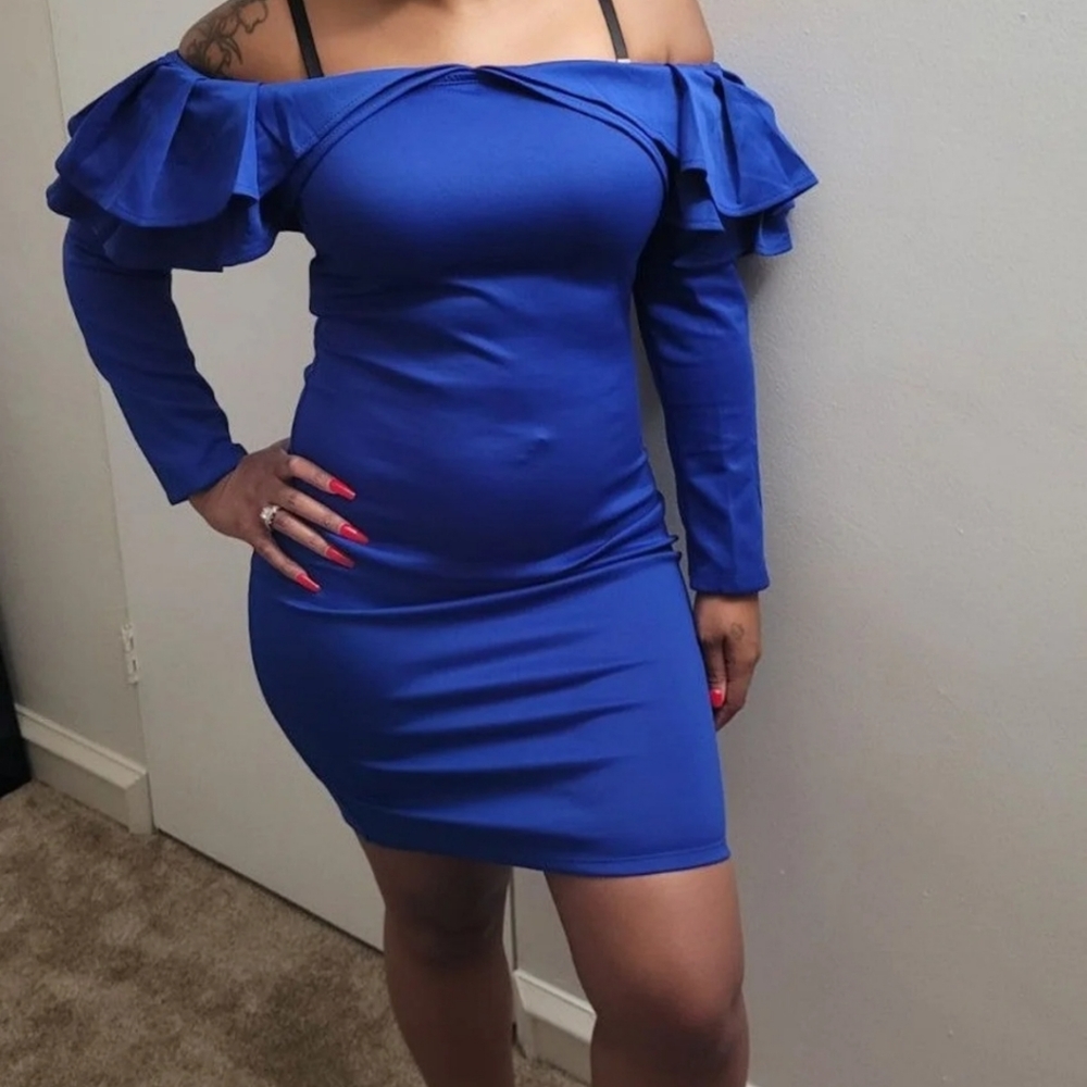Off The Shoulder Ruffle Dress